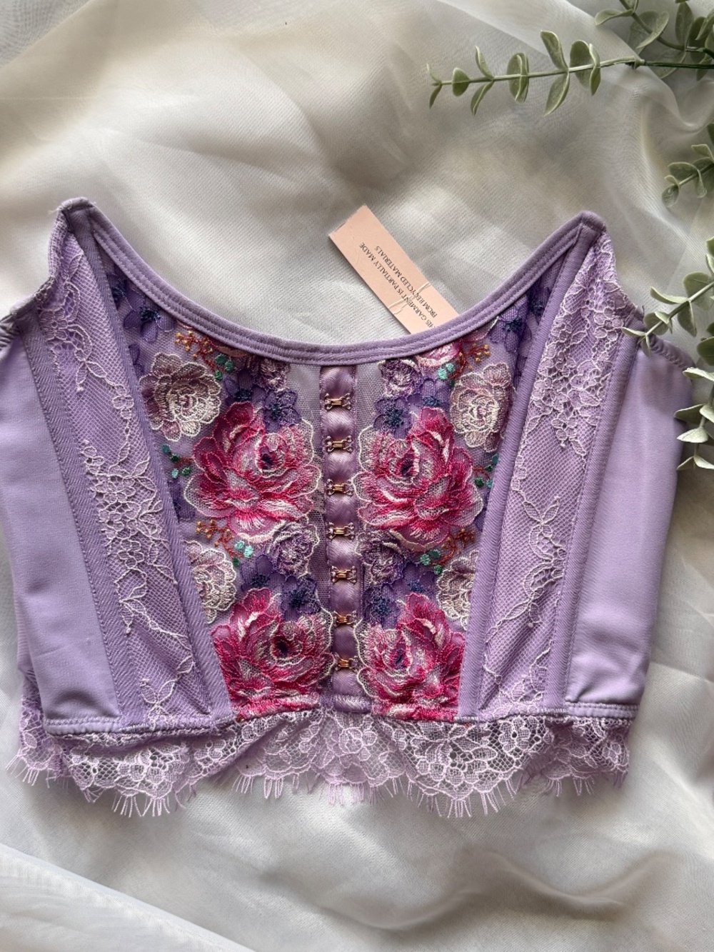 Victoria’s Secret Dream Angels Strapless Corset Top | Small | Floral Embroidery - Picture 4 of 9